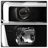 Spyder 08-10 Ford F-250 Projector Headlights V2 - Light Bar DRL LED - Black PRO-YD-FS08V2-LB-BK - 5084477