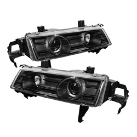 Spyder Honda Prelude 92-96 Projector Headlights LED Halo Black High H1 Low H1 PRO-YD-HP92-BK - 5010995