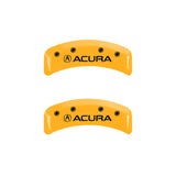 MGP 4 Caliper Covers Engraved Front & Rear Acura Yellow Finish Black Char 2001 Acura TL - 39002SACUYL