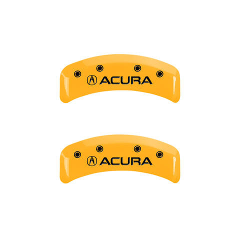 MGP 4 Caliper Covers Engraved Front & Rear Acura Yellow Finish Black Char 2001 Acura TL - 39002SACUYL