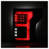 Spyder 15-17 Ford F-150 LED Tail Lights (w/Blind Spot) - Black Smoke (ALT-YD-FF15015BS-LBLED-BSM) - 5085337