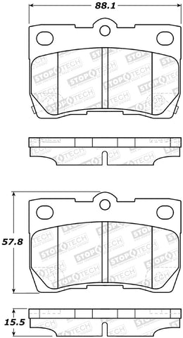 StopTech Street Brake Pads - 308.11131