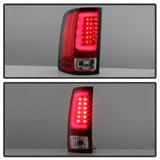 Spyder 07-13 GMC Sierra 1500 V2 Light Bar LED Tail Lights - Red Clear (ALT-YD-GS07V2-LBLED-RC) - 5084767