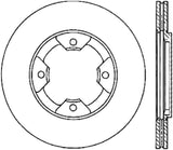 StopTech Power Slot 84-85 Nissan 300ZX Slotted & Drilled Right Front Rotor - 127.42034R