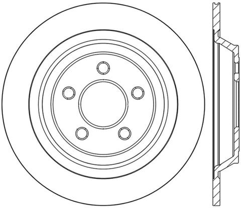 StopTech Sport Drilled & Slotted Rotor - Rear Right - 127.61111L