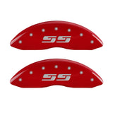 MGP 2 Caliper Covers Eng Front Silverado SS Red Finish Sil Char 2010 Chevy Silverado 1500 - 14207FSS3RD