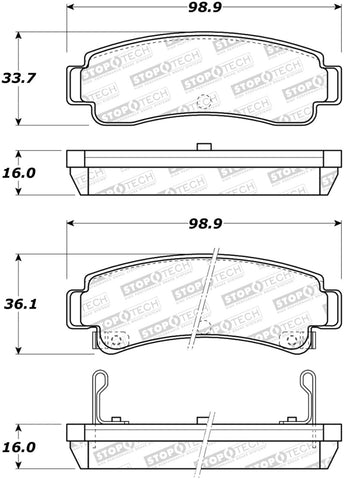 StopTech Street Brake Pads - Front - 308.05110