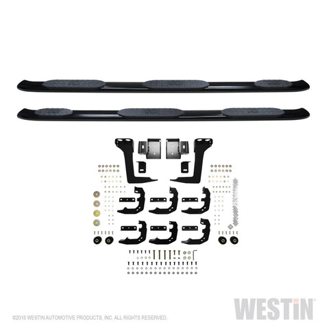 Westin 2019 Ram 1500 Crew Cab w/ 6.5ft Bed PRO TRAXX 5 W2W Oval Nerf Step Bars - Black - 21-534725