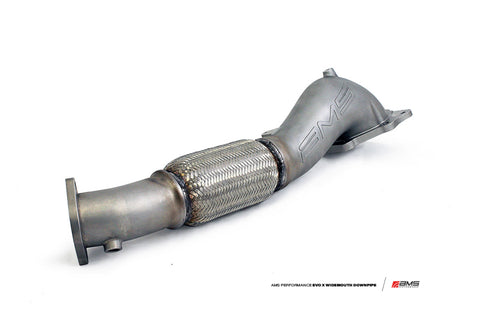 AMS Performance 08-15 Mitsubishi EVO X Widemouth Downpipe w/Turbo Outlet Pipe - AMS.04.05.0001-1