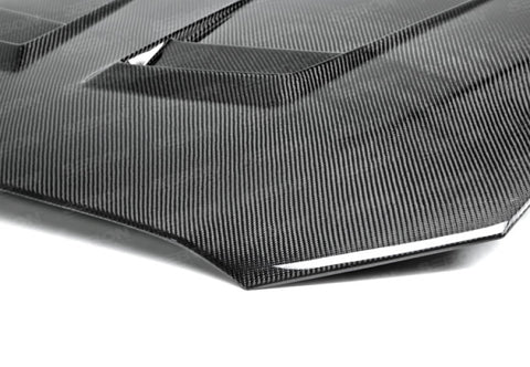 Seibon 08-12 Mitsubishi Lancer Evo X DV-Style Carbon Fiber Hood - HD0809MITEVOX-DV