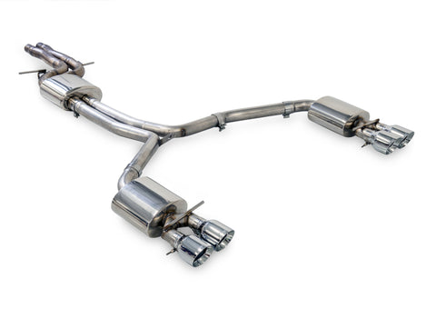 AWE Tuning Audi C7.5 A6 3.0T Touring Edition Exhaust - Quad Outlet Chrome Silver Tips - 3015-42072