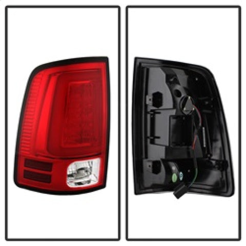 Spyder 13-14 Dodge Ram 1500 LED Tail Lights - Red Clear ALT-YD-DRAM13V2-LED-RC - 5084071