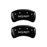 MGP 4 Caliper Covers Engraved Front Pontiac Engraved Rear GXP Black finish silver ch - 18011SPXPBK