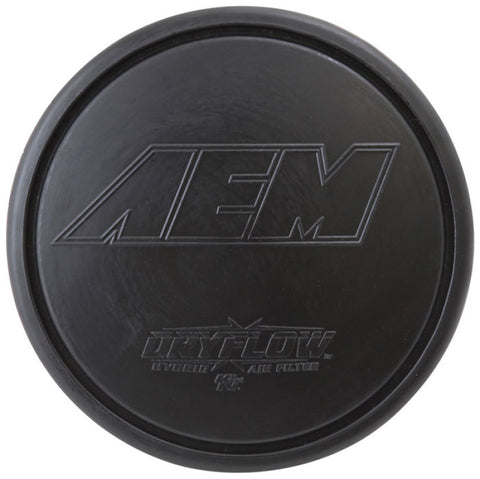 AEM Dryflow Air Filter - Round Tapered - 2.75in Flange ID x 5.5in Base OD x 4.75in Top OD x 7.5in H - 21-2157DK