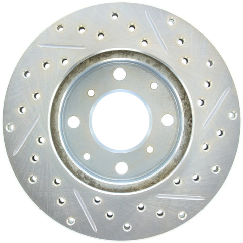 StopTech Select Sport 96-00 Honda Civic DX/HX Coupe Slotted and Drilled Right Front Rotor - 227.40023R