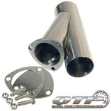 QTP 3in Weld-On QTEC Exhaust Cutout Y-Pipe - 10300