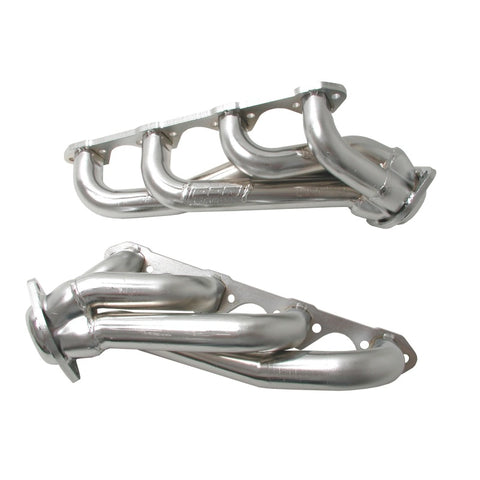 BBK 87-95 Ford F150 Truck 5.8 351 Shorty Unequal Length Exhaust Headers - 1-5/8 Silver Ceramic - 35110