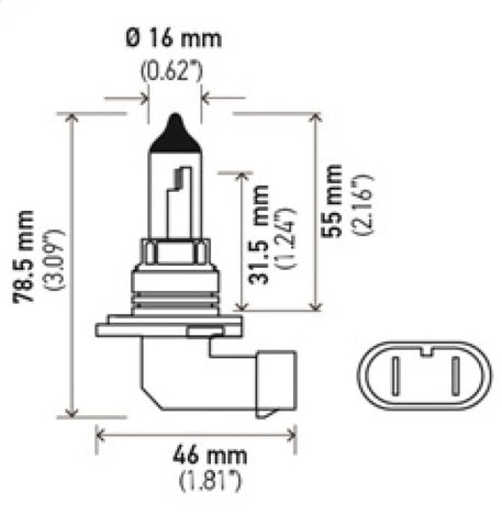 Hella Optilux HB4 9006 12V/55W XY Xenon Yellow Bulb - H71070602