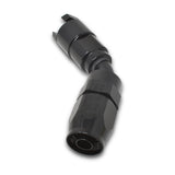 Russell Performance 5/16in SAE Quick Disc Female to -6 Hose Black 45 Degree Hose End - 611263