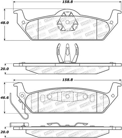 StopTech Street Brake Pads - 308.09630