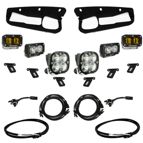 Baja Designs 21-22 Ford Bronco w/Steel Bumper S2 SAE Pro Fog Pocket Light Kit w/Upfitter - Amber - 448179UP