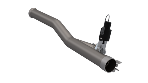 QTP 2018 Jeep Wrangler JL 4DR 2.5in 304SS Aggressor Cutout Mid Pipe - 525018