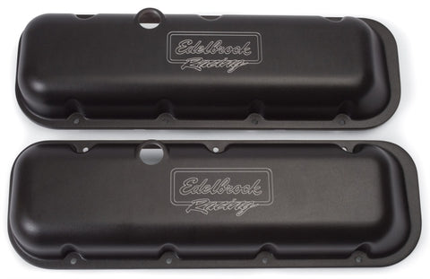 Edelbrock Valve Cover Victor Series Chevrolet 1965 and Later 396-502 V8 Low Black - 41813