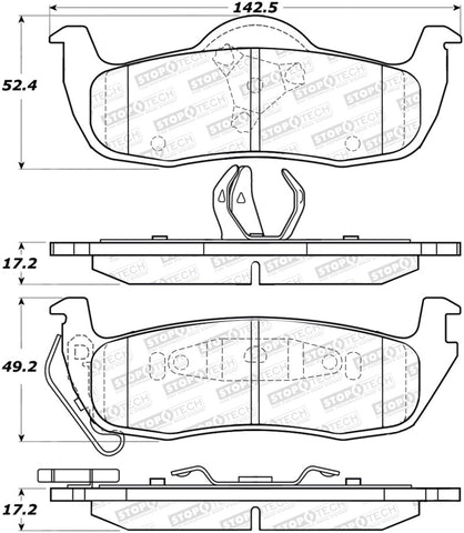 StopTech Street Brake Pads - 308.10870