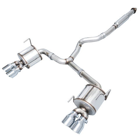 AWE Tuning Subaru STI VA / WRX GV / STI GV Sedan Touring Edition Exhaust - Chrome Silver Tip (102mm) - 3015-42104