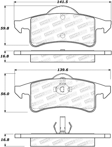 StopTech Street Select Brake Pads - 305.07910