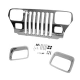 Omix Chrome Grille Overlay 87-95 Jeep Wrangler YJ - 12033.06