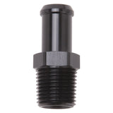 Edelbrock Hose End Straight 1/2In NPT to 5/8In Barb Black Anodize - 8159