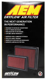 AEM 12-20 Toyota 86/GT86 2.0L DryFlow Air Filter - 28-20300