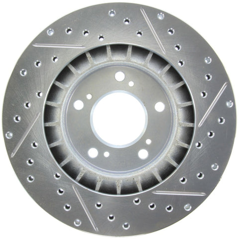 StopTech Select Sport 2000-2009 Honda S2000 Drilled and Slotted Front Right Brake Rotor - 227.40048R