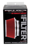 Spectre Adjustable Conical Air Filter 2-1/2in. Tall (Fits 3in. / 3-1/2in. / 4in. Tubes) - Red - 8162