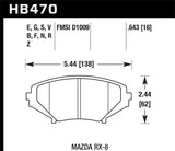 Hawk 04-09 RX8 HT-10 Front Race Pads (NOT FOR STREET USE) - HB470S.643