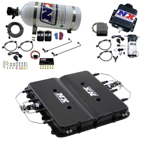 Nitrous Express Nitrous & Water Injection Nitrous Kit w/Billet LT4 Supercharger Lid w/o Bottle - 20939BMF-00