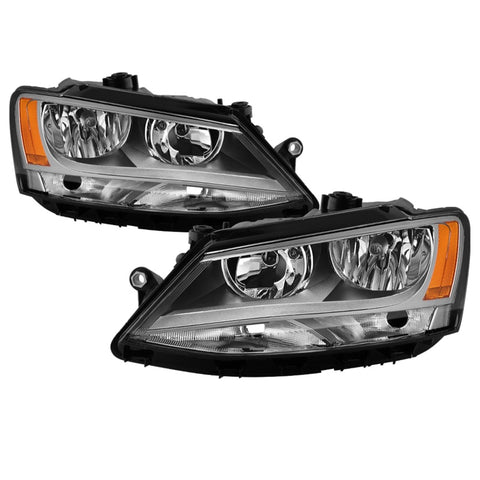 xTune 11-18 Volkswagen Jetta Sedan OEM Style Halogen Headlights - Chrome (HD-JH-VJ11-AM-C) - 9042348