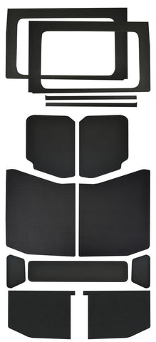 DEI 18-23 Jeep Wrangler JL 4-Door Boom Mat Complete Headliner Kit - 13 Piece - Black Leather Look - 50182