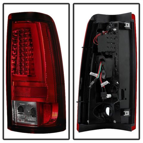 Spyder Chevy Silverado 1500/2500 03-06 Version 2 LED Tail Lights - Red Smoke ALT-YD-CS03V2-LED-RS - 5081933