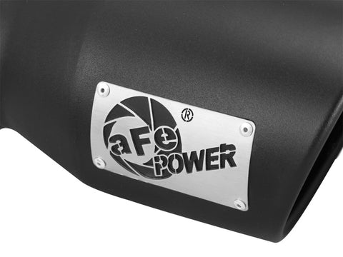 aFe Power Gas Exhaust Tip Black- 3 in In x 4.5 out X 9 in Long Bolt On (Black) - 49T30451-B09