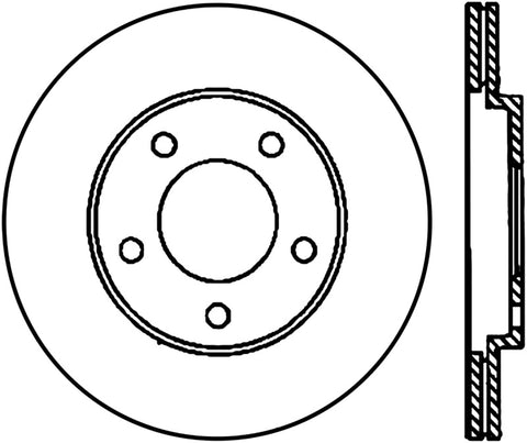 StopTech Power Slot 05-10 Mustang V6/4.0L / GT V8-4.6L Rear Left CRYO Rotor - 126.61087CSL