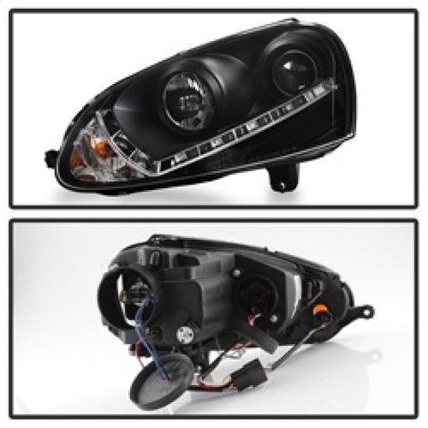 Spyder Volkswagen GTI 06-09/Jetta 06-09 Halogen Model Only - DRL Black PRO-YD-VG06-DRL-BK - 5017505