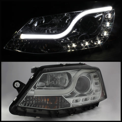 Spyder Volkswagen Jetta 11-14 Projector Headlights Halogen Light Tube DRL Smke PRO-YD-VJ11-LTDRL-SM - 5073655