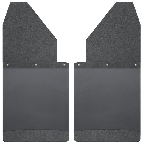 Husky Liners Universal 14in W Black Top & Weight Kick Back Mud Flaps - 17112