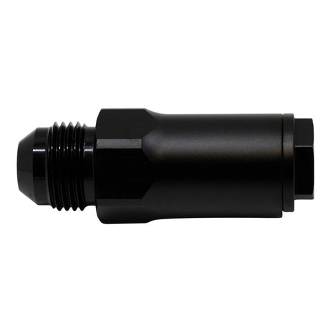DeatschWerks 8AN Male Flare to 1/2in Ford Male EFI Quick Connect Adapter - Anodized Matte Black - 6-02-0107-B