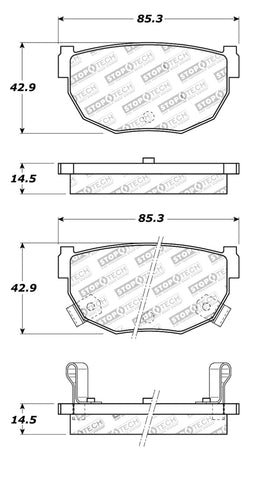 StopTech Street Touring 89-98 240SX Rear Brake Pads - 308.02720