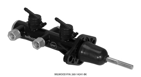 Wilwood Tandem Remote Master Cylinder - 7/8in Bore Black - 260-14241-BK