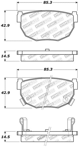 StopTech Performance 89-98 240SX Rear Brake Pads - 309.02720