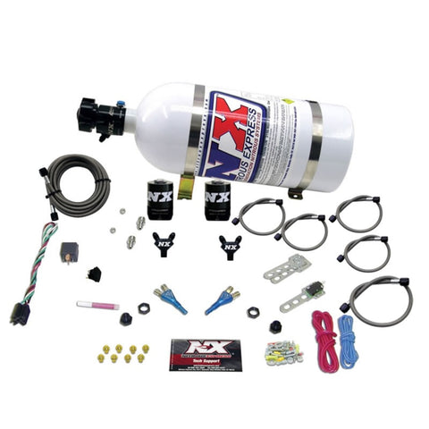 Nitrous Express GM EFI Dual Nozzle Nitrous Kit (100-300HP) w/10lb Bottle - 20215-10